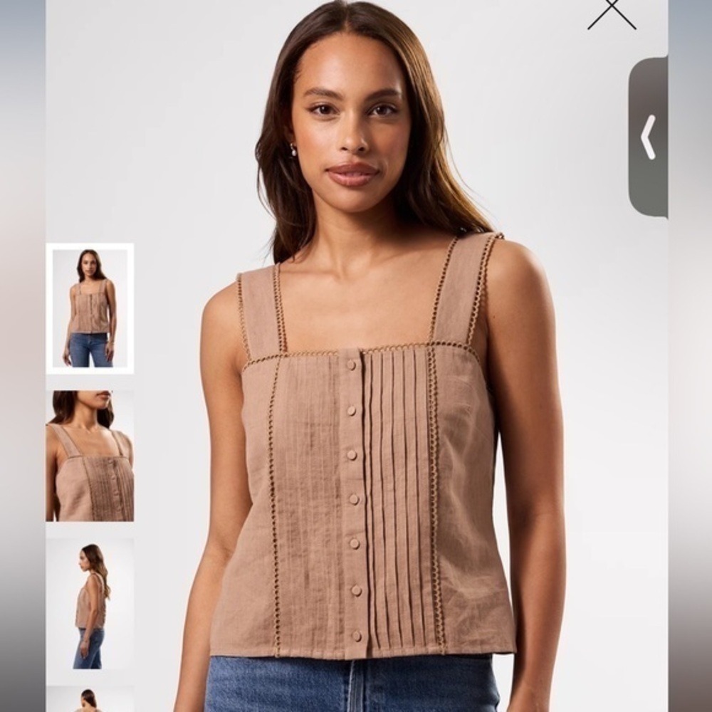 NWT - Amour Vert Linen Tank - Size M
